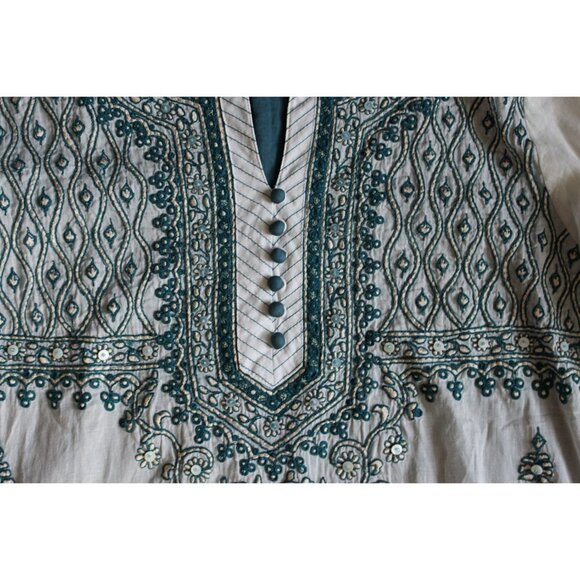 Ritu Kumar - Beautiful Embroidered Kurta Kaftan - Double Layer, Embellished - S - Picture 3 of 11